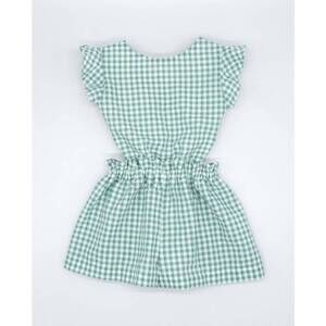 NEW FINA EJERIQUE girl's gingham cutout jumpsuit in green